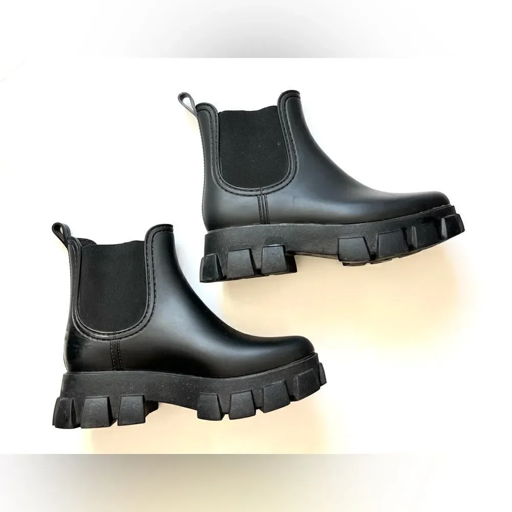 Jeffrey Campbell Chelsea Platform Lug Sole Rain Boots